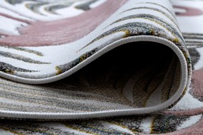 Koberec ZAHRADA,  PLAMENIAKY , LISTY MONSTERY,  krémový