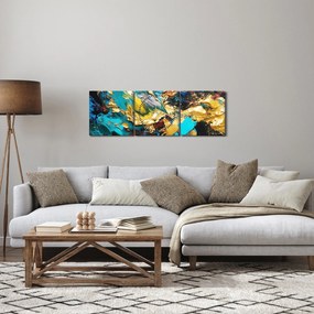 Obraz - Textúrovaná olejomaľba (s hodinami) (90x30 cm)