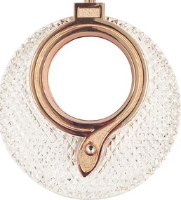 Toolight Toolight, LED krištáľové závesné svietidlo 18x17cm, 12W, 3000K, LHJ110-1CP, ružové zlato, OSW-60051