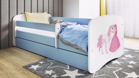 XXXLutz POSTEĽ PRE DETI A MLÁDEŽ 80/160 cm, modrá, biela MID.YOU - Detské izby - 002142000251