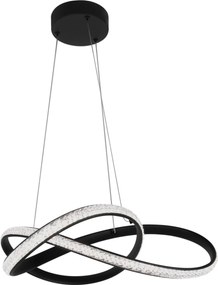 Glamour lampa do obývačky čierna LED Fondi K-8236
