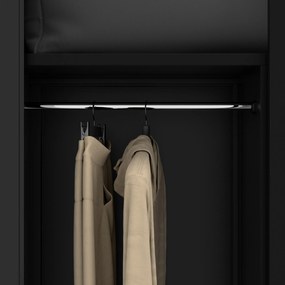 Hospodárska skriňa uzamykateľná čierna DAWID H2200 900 x 2200 x 450 mm