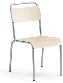 Jedálenská stolička FRISCO, hliníkový rám, brezový laminát