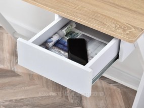 PC stolík Aspart (dub + biela). Vlastná spoľahlivá doprava až k Vám domov. 1109726