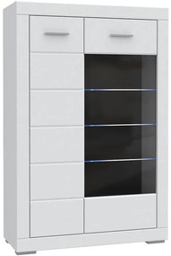 Vitrína Snow 1D1S3P SNWV521 biely mat