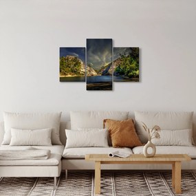 Obraz krajiny s jazerom (90x60 cm)