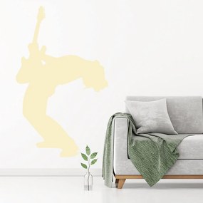 Veselá Stena Samolepka Silueta Rocker Farba: béžová, Veľkosť: 40 x 24 cm