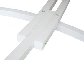 Hojdacia sieť HWC-J47 so strieškou pre 2 osoby, drevo, 420cm - biela, sivá