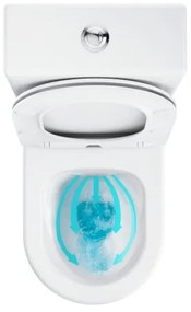Ravak X01872 - WC kombi bez oplachového okraja so sedátkom SoftClose ELEGANT keramika/biela