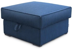 Tmavo modrý taburet SMART COSARO s úložným priestorom 65x65 cm