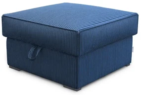 Tmavomodrý taburet SMART COSARO s úložným priestorom 65x65 cm