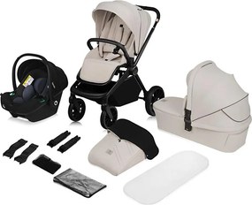 Lionelo - Kombinovaný kočík 3v1 MIKA PLUS pieskový