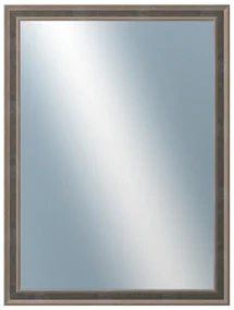 DANTIK - Zrkadlo v rámu, rozmer s rámom 60x80 cm z lišty TOOTH malá striebornočierna (3164)