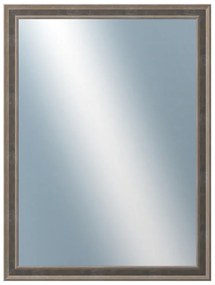 DANTIK - Zrkadlo v rámu, rozmer s rámom 60x80 cm z lišty TOOTH malá striebornočierna (3164)