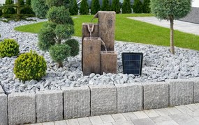 Záhradná solárna fontána BestBerg SF-04 / polyresin / 27 x 28 x 48 cm