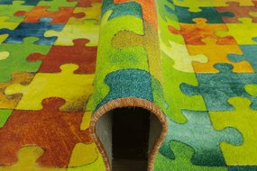 Koberec Puzzle viacfarebný