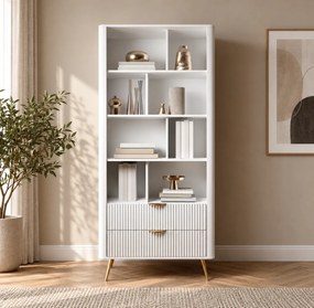 REGÁL / KNIŽNICA TREVISO BIELA  88 cm