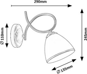Brilagi - Nástenná lampa FRED 1xE27/60W/230V zlatá