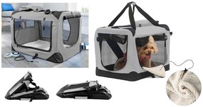 Skladacia a prenosná prepravka na domáce zviera, viac typov, veľkosť S