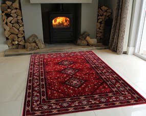 BE Koberec Abu Dhabi 6275 RED – červený obdĺžnikový Rozmer: 160x230 cm