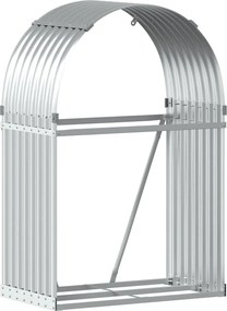 vidaXL Držiak na polená strieborný 80x45x120 cm pozinkovaná oceľ