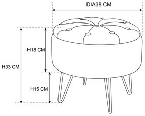 Úložná taburetka CARO čierna