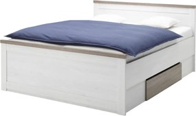 Posteľ Luca 160x200 cm, bielená pínia