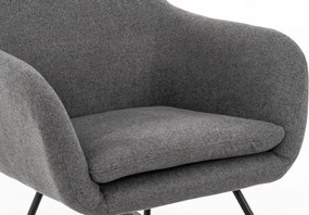 Hojdacie kreslo Galileo, stredne šedá tkanina