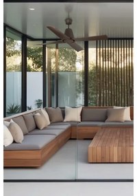 FARO 33490 - Stropný ventilátor TYPHOON IP44 hnedá + diaľkové ovládanie