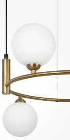 Maytoni MOD013PL-04BS1 - Luster na lanku RING 4xG9/25W/230V zlatá