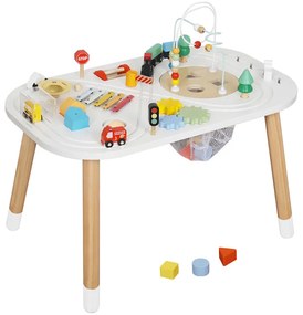 Drevený multifunkčný stôl - ihrisko, činely, autodráha Jokomisiada ZA5266