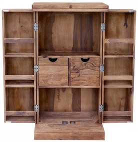Rozkladacia barová skriňa 55x110x40 indický masív palisander Only stain