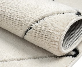 My Flair, Kusový koberec Moroccan Vision weiß, 100x200, čiernobiela, obývacia izba