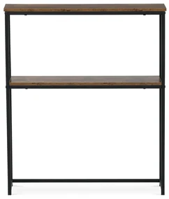 Autronic - Konzolový stolek s policí, 70x20x82 cm, dekor staré dřevo - CT-G1082 OLW AKCE NOVINKA