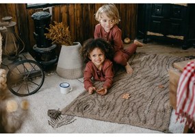 Béžový látkový detský kôš na hračky ø 33x38 cm Mama Mushroom – Lorena Canals