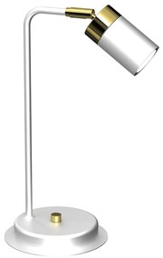 Stolná lampa Joker, 1x zlaté/biele kovové tienidlo, w
