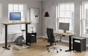 Elektrický PC stolík Natura 140 (dub + čierna). Akcia -20%. Vlastná spoľahlivá doprava až k Vám domov. 1124885