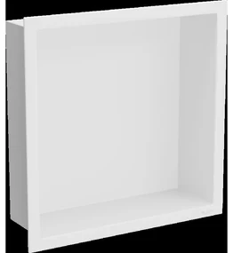 Mexen X-Wall-R zapustená polička s okrajom 30 x 30 cm, biela - 1920303010