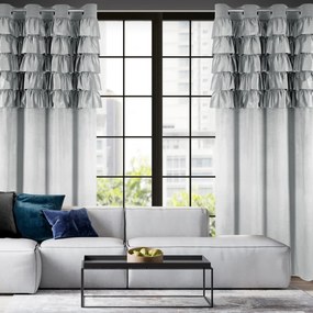 ZATEMŇOVACÍ ZÁVES NA KRÚŽKOCH AURA 140X250 CM STRIEBORNÁ