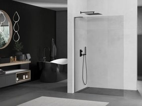 Mexen Kioto L, sprchová zástena Walk-In 120 x 200 cm, 8mm číre sklo, grafitový profil, 800-120-103-95-00