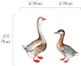 Samolepky na stenu Kačica a hus