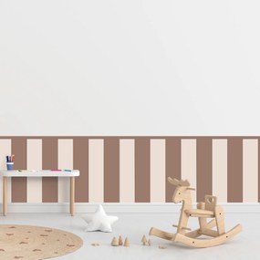 PIPPER. Textilná samolepiaca tapeta - Obdĺžnik - Hnedá farba Farba: Kombinácia, Veľkosť: 60 cm