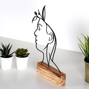 Kovová dekorácia Woman I 32 cm čierna