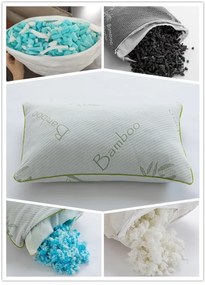 E-matrac Chladiaci vankúš Bamboo so sekanou pamäťovou penou (Nastaviteľná výška) 70x45 cm