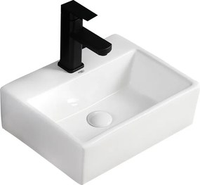 BPS-koupelny Keramické umývadlo na dosku HYD-VA-WH-400 40x30 cm, biele