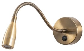 LED nástenné svietidlo v zlatej farbe Reading – Opviq lights