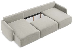 Svetlosivá rozkladacia/s úložným priestorom rohová pohovka Kalena – Makamii