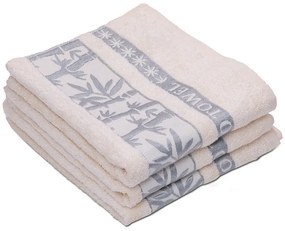 Bambusový uterák BAMBOO 50 x 90 cm krémový, 70% bambusové vlákno | 30% bavlna