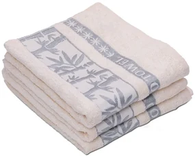Bambusový uterák BAMBOO 50 x 90 cm krémový, 70% bambusové vlákno | 30% bavlna