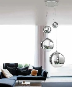 Industriálny luster Silver Ball 4